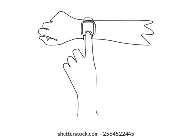 Mobile smart phones Concept. Single line draw design vector graphic illustration.	