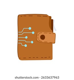 mobile smart wallet cartoon. payment finance, technology innovation, convenience access mobile smart wallet sign. isolated symbol vector illustration