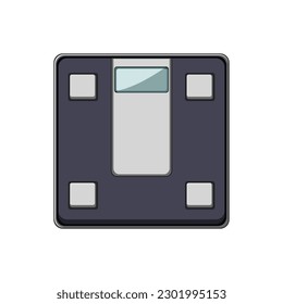 Cartoon für intelligente Mobilsysteme. Telefon-Fitness, Technologie-App für mobile intelligente Gewichte Schild. einzelne Vektorgrafik-Vektorgrafik