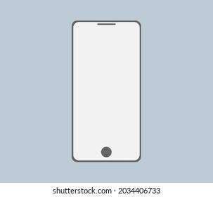 A mobile smartphone with a blank screen Modern digital devices Show front view. Vector illustration EPS 10