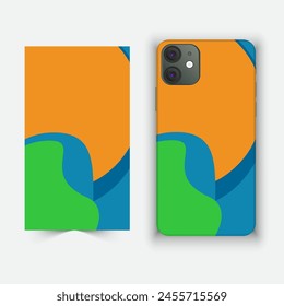 Mobile and smartphone cover and cage design with multiple color and design against white background 