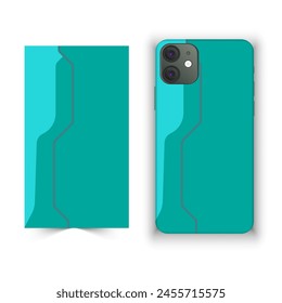 Mobile and smartphone cover and cage design with multiple color and design against white background 