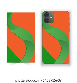 Mobile and smartphone cover and cage design with multiple color and design against white background 