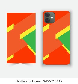 Mobile and smartphone cover and cage design with multiple color and design against white background 