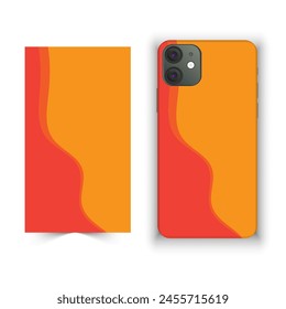 Mobile and smartphone cover and cage design with multiple color and design against white background 