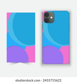 Mobile and smartphone cover and cage design with multiple color and design against white background 