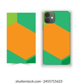 Mobile and smartphone cover and cage design with multiple color and design against white background 