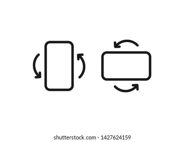 Mobile Smartphone Device Rotate Icon Symbol Vector Illustration