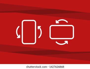 Mobile Smartphone Device Rotate Icon Symbol Vector Illustration