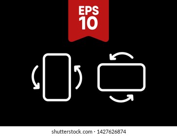 Mobile Smartphone Device Rotate Icon Symbol Vector Illustration