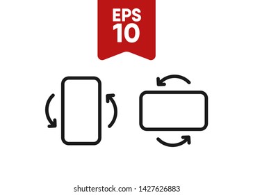 Mobile Smartphone Device Rotate Icon Symbol Vector Illustration