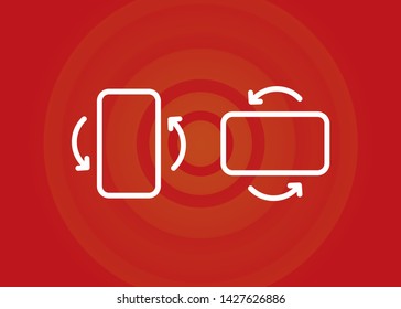Mobile Smartphone Device Rotate Icon Symbol Vector Illustration