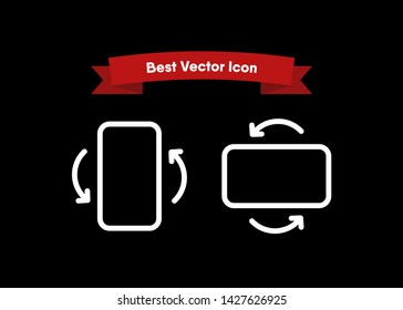 Mobile Smartphone Device Rotate Icon Symbol Vector Illustration