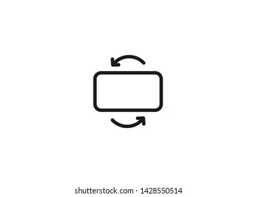 Mobile Smartphone Device Rotate Icon Symbol Vector Illustration