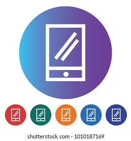 Mobile, smartphone Flat minimal icon vector
