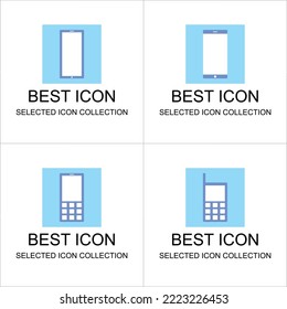 mobile smartphone icon set can be used for business and infographics