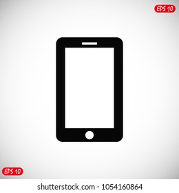 mobile smartphone icon, stock vector illustration flat design style
