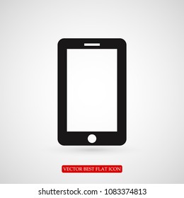 mobile smartphone icon, stock vector illustration flat design style