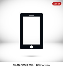mobile smartphone icon, stock vector illustration flat design style
