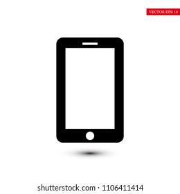 mobile smartphone icon, stock vector illustration flat design style