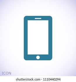 mobile smartphone icon, stock vector illustration flat design style