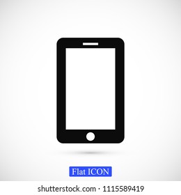 mobile smartphone icon, stock vector illustration flat design style