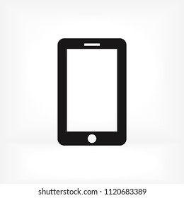 mobile smartphone icon, stock vector illustration flat design style