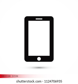 mobile smartphone icon, stock vector illustration flat design style