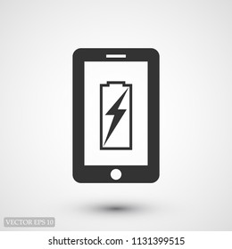 mobile smartphone icon, stock vector illustration flat design style