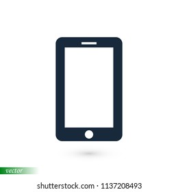 mobile smartphone icon, stock vector illustration flat design style