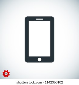 mobile smartphone icon, stock vector illustration flat design style