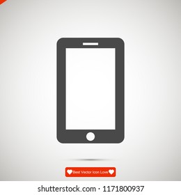 mobile smartphone icon, stock vector illustration flat design style