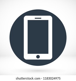 mobile smartphone icon, stock vector illustration flat design style