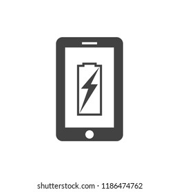 mobile smartphone icon, stock vector illustration flat design style