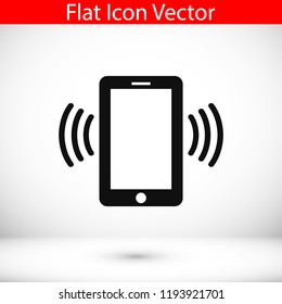 mobile smartphone icon, stock vector illustration flat design style
