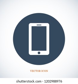 mobile smartphone icon, stock vector illustration flat design style