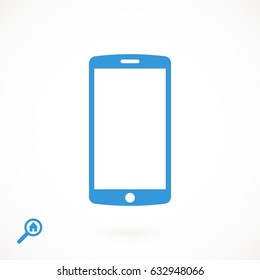 mobile smartphone icon, stock vector illustration flat design style