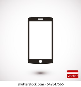 mobile smartphone icon, stock vector illustration flat design style