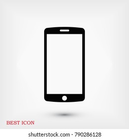 mobile smartphone icon, stock vector illustration flat design style