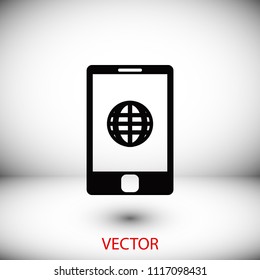 mobile smartphone icon, Vector EPS 10 illustration style
