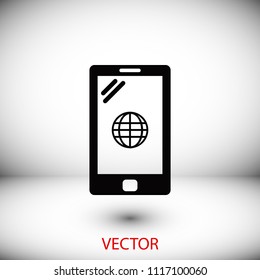 mobile smartphone icon, 

Vector EPS 10 illustration style