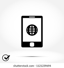 mobile smartphone icon, 

Vector EPS 10 illustration style