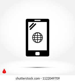mobile smartphone icon, Vector EPS 10 illustration style