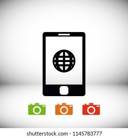 mobile smartphone icon, 

Vector EPS 10 illustration style