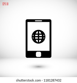mobile smartphone icon, Vector EPS 10 illustration style