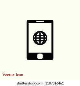 mobile smartphone icon, Vector EPS 10 illustration style
