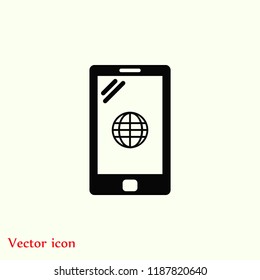 mobile smartphone icon, Vector EPS 10 illustration style