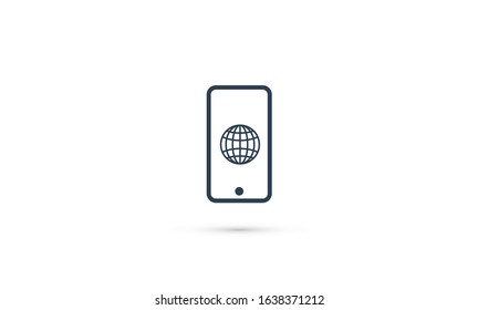 mobile smartphone icon, vector illustration. Web design icon