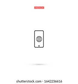mobile smartphone icon, vector illustration. Web design icon