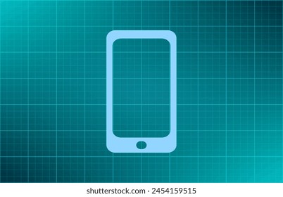 mobile smartphone icon, vector illustration. Flat design style